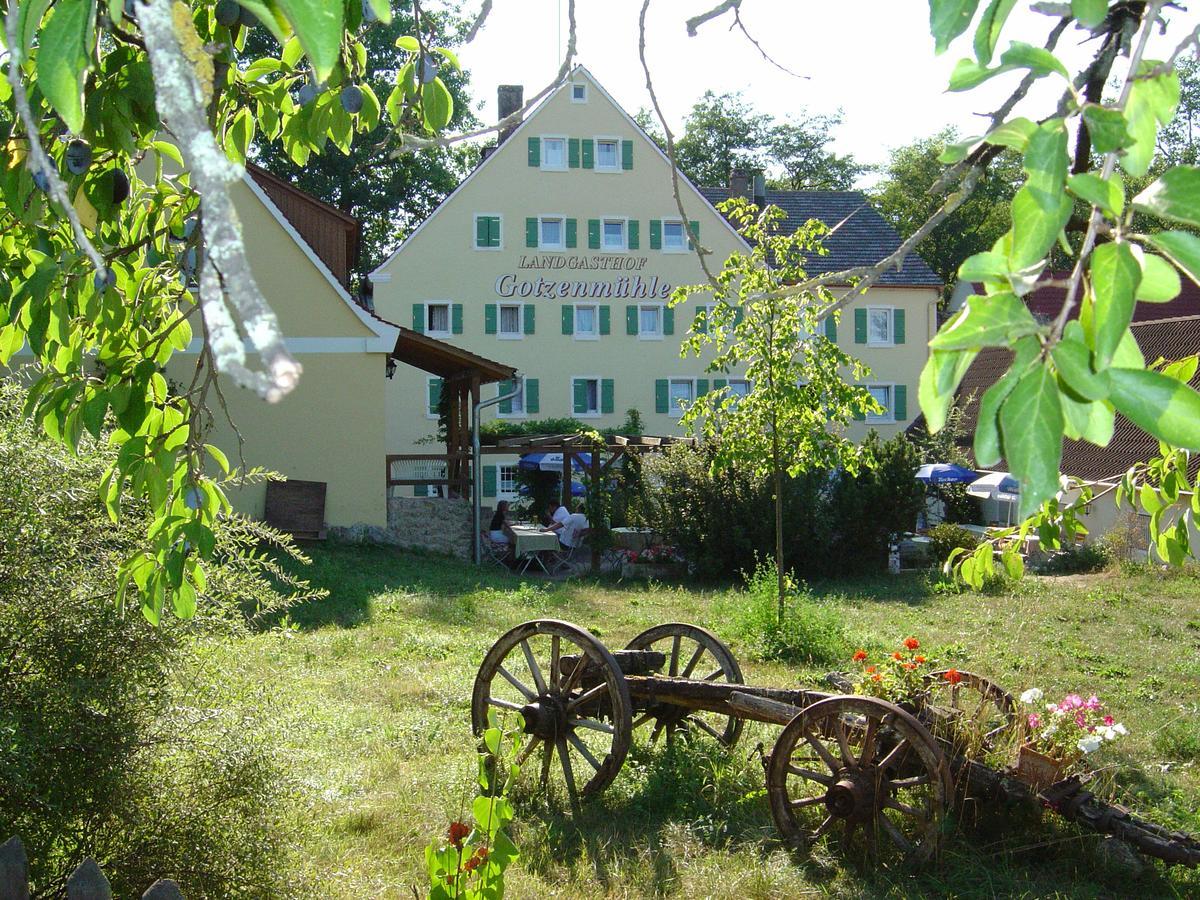 Landgasthof Gotzenmuehle Lichtenau  Bagian luar foto